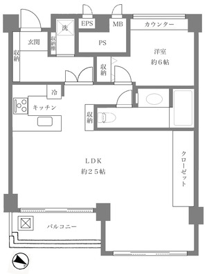 スカイプラザ赤坂303間取図.jpg